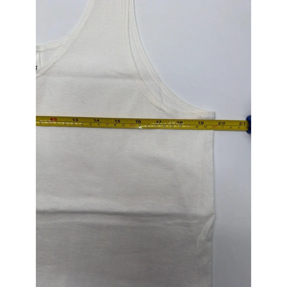 Vintage Adidas Tank Top‎ Mens Large White Embroidered Logo Made in USA 90s Vest